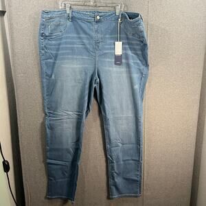 Laurie Felt Silky Denim The Easy Skinny Jeans - Indigo Light Vintage, TALL 3X